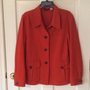 LizSport lightweight wool jacket in orange
